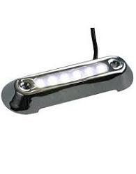 LIGHT - Stainless Steel base, Under water use, 12V, 0.9A, 6 x Japanese Nichia Cool White LED's, 150 x 47 x 18mm